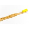 Brosse à dents soft jaune en bambou
