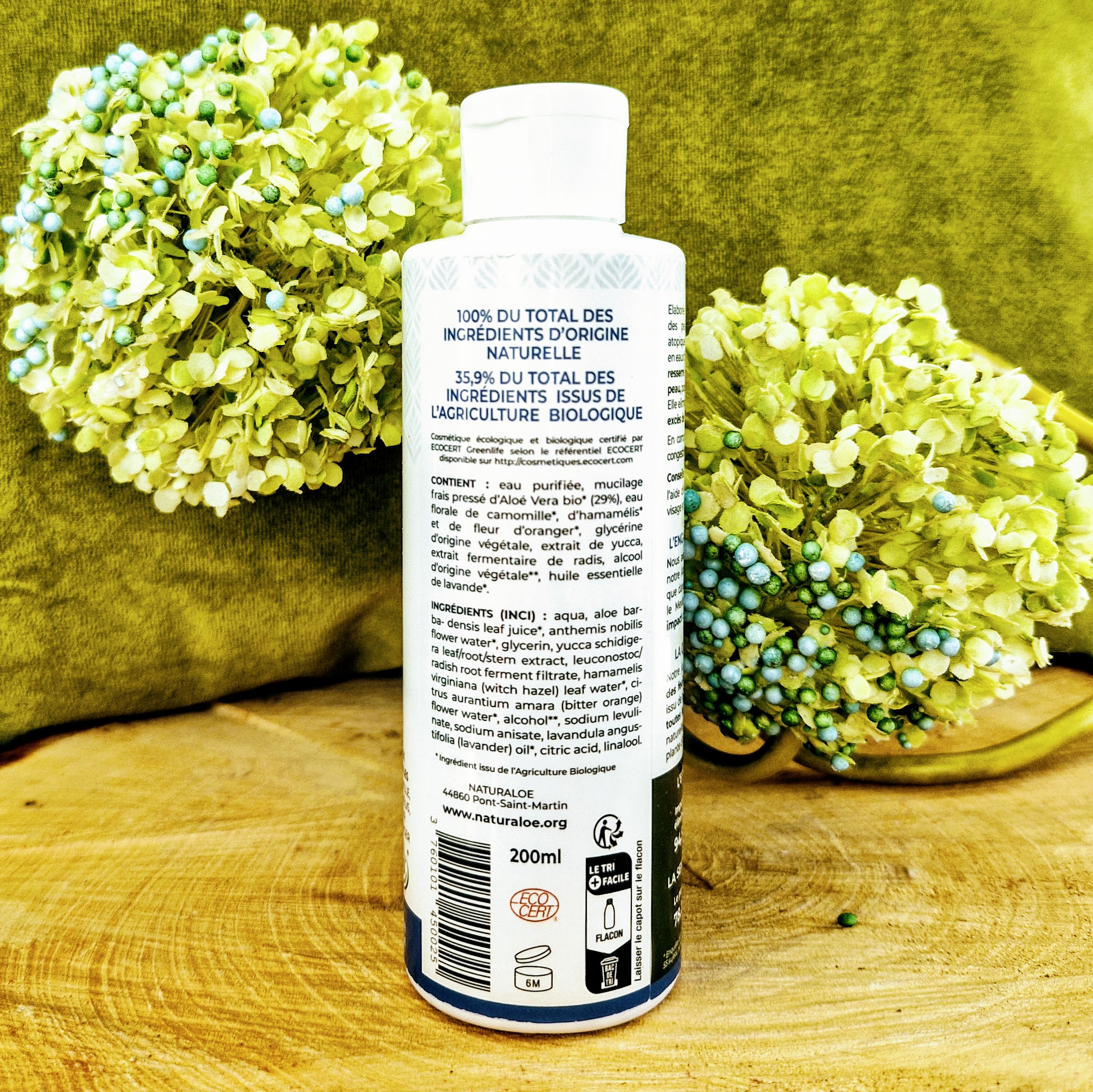 Lotion tonique hydratante peau sensible : NaturAloé – Image 3