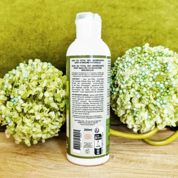 Lotion tonique naturelle hydratante peau sensible