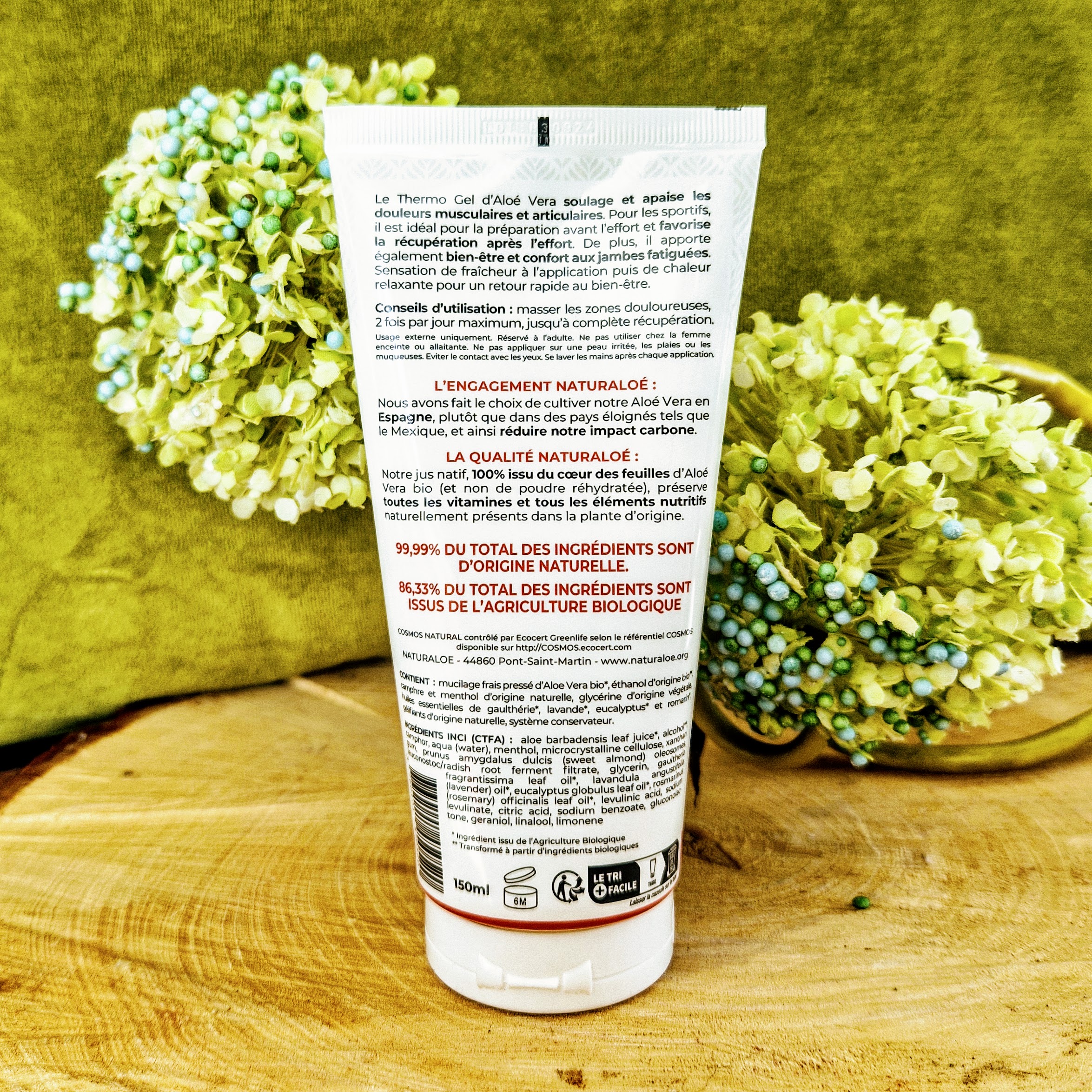 Thermo gel décongestionnant, jambes lourdes : NaturAloé – Image 2
