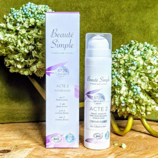 Crème anti-rides texture fluide 30 à 40 ans (Acte 2) : Beauté Simple – Image 2