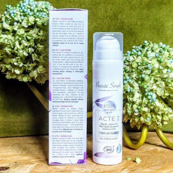Crème anti-rides texture fluide 30 à 40 ans (Acte 2) : Beauté Simple – Image 3