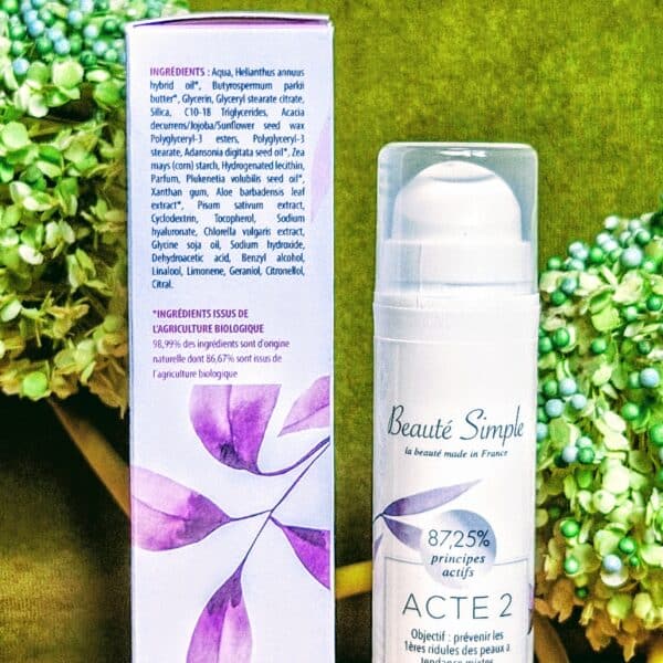 Crème anti-rides texture fluide 30 à 40 ans (Acte 2) : Beauté Simple – Image 7