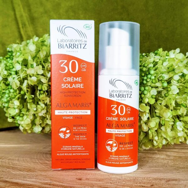 Crème solaire visage SPF 30 : Laboratoires de Biarritz – Image 2