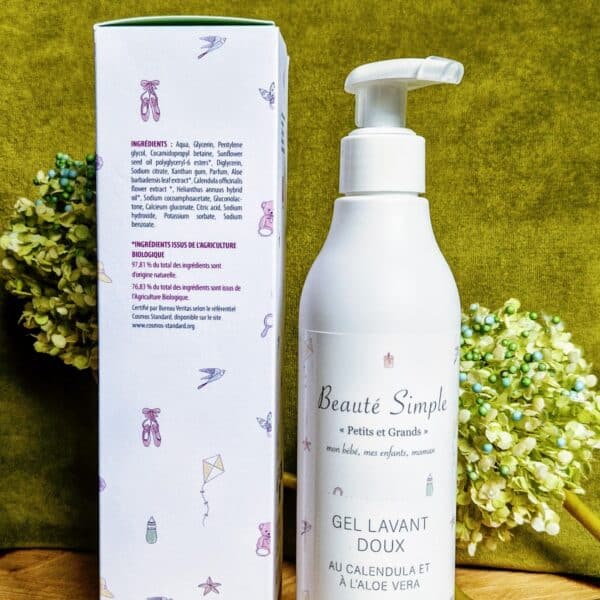 Gel lavant doux au calendula et à l'aloé vera "Petits et Grands" : Beauté Simple – Image 6