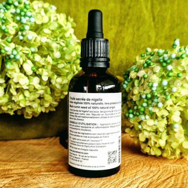 Huile de nigelle bio réparatrice multi vertus : Secret Sacré – Image 2