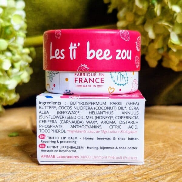 Baume à lèvres teinté Bio - Miel & Fraise : Propolia – Image 5