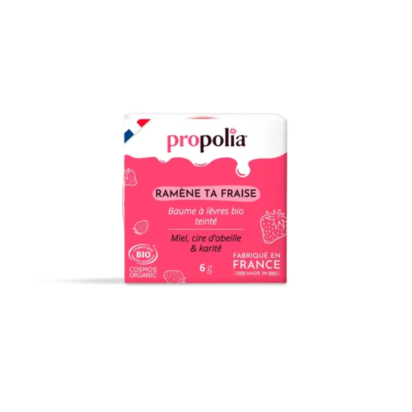 Baume à lèvres teinté Bio - Miel & Fraise : Propolia – Image 6