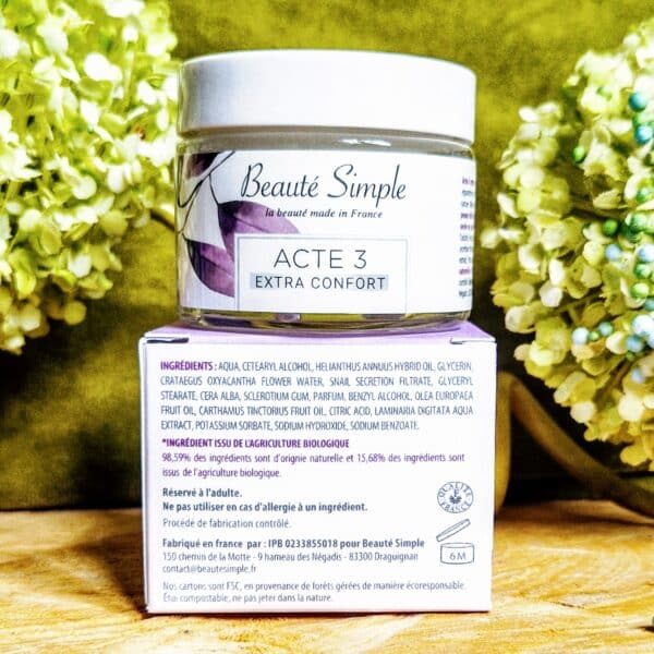 Crème Acte 3 texture extra confort : Beauté Simple – Image 4